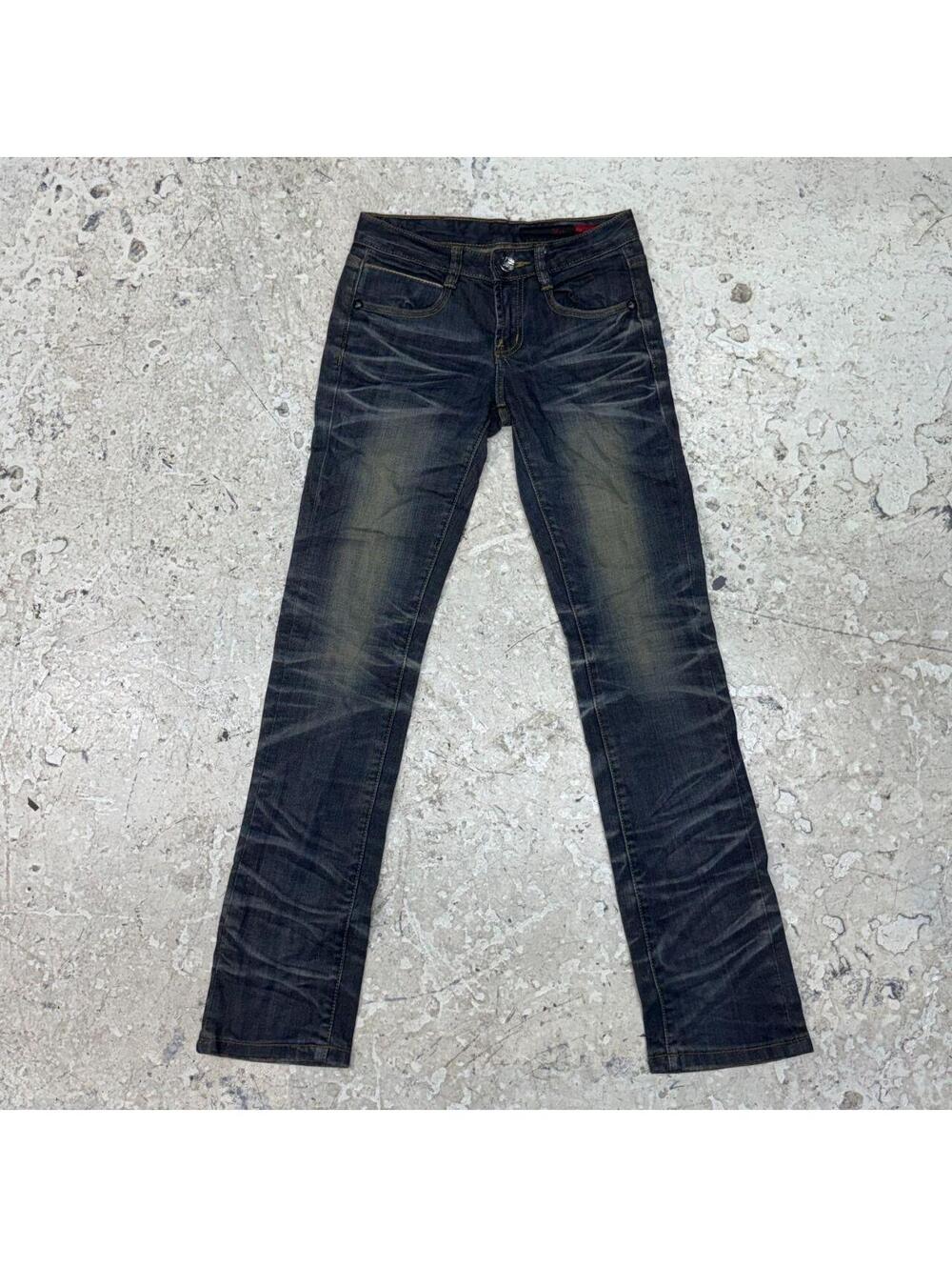 Vintage Y2K Ultra Low Rise Jeans Faded Sandblasted